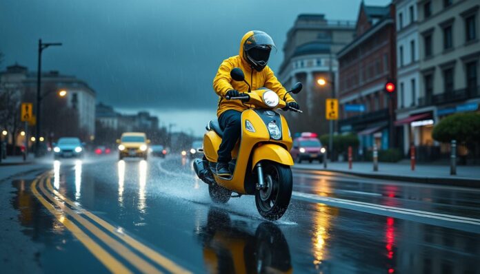 découvrez des techniques sécuritaires pour conduire un scooter sous la pluie. apprenez à maîtriser votre véhicule dans des conditions météorologiques difficiles et à garantir votre sécurité sur la route. ne laissez pas la pluie vous ralentir !
